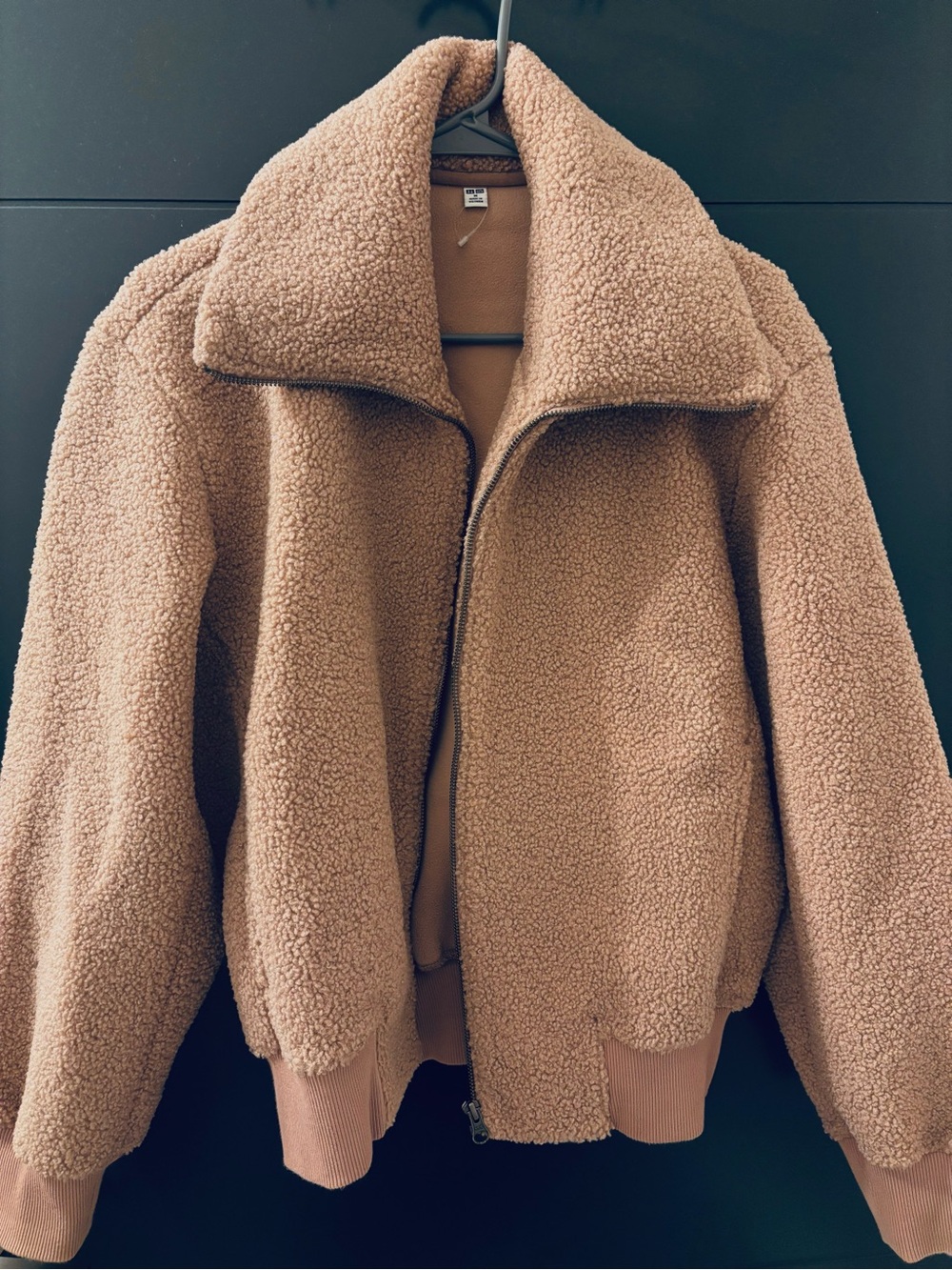 Uniqlo Fluffy Yarn Fleece Full-Zip Jacket Teddy Brown